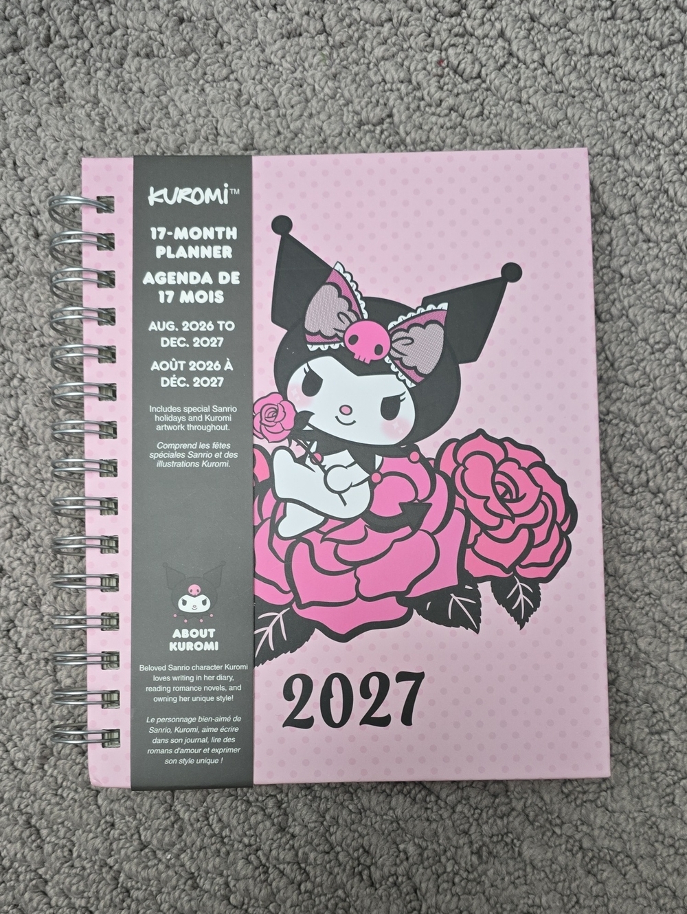 Sanrio Kuromi Pink and Black 2027 17-Month Planner
